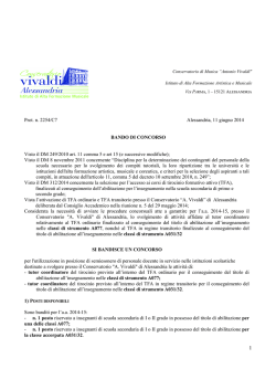 Bando Tutor TFA ord. e trans A.A. 2014-15