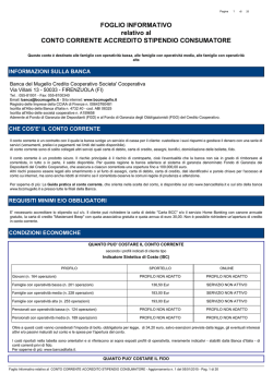 Conto corrente accredito stipendio - Consumatore