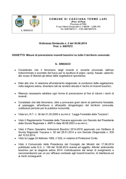 ordinanza incendi 2014 - Comune di Casciana Terme Lari