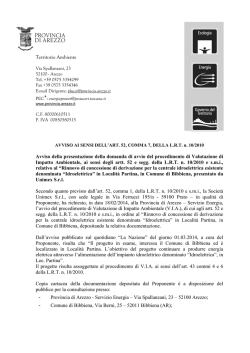 Soc. UNIMEX S.r.l. - Provincia di Arezzo