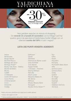 lista dei punti vendita aderenti