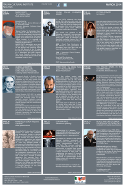 MARCH 2014 - Italian Cultural Institute of New York