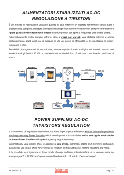 alimentatori stabilizzati ac-dc regolazione a tiristori power