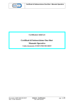Manuale Operativo sottoscrizione (InfoCert)