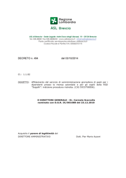 DECRETO n. 494 del 03/10/2014