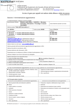Bando di Gara - Ministero della Difesa