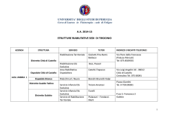 sedi di tirocinio - Facolt&agrave; di Medicina e Chirurgia