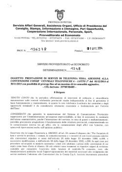 Servizio Affari Generali, Assistenza Organi, Ufficio di Presidenza del