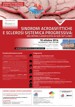 sindromi acroasfittiche e sclerosi sistemica progressiva