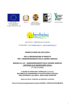 Bando 121 3^ edizione novembre 2014
