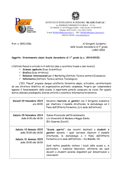 Prot. n. 1841/C28a Ai Dirigenti Scolastici delle