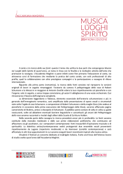 1 Il canto e la ricerca delle sue fonti: questo il