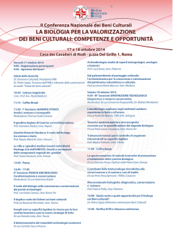 Programma - Corsi di laurea e laurea magistrale 2014-2015