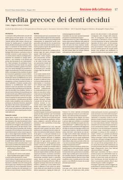 Perdita precoce dei denti decidui