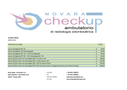 listino prezzi 2014 - ambulatorio check up