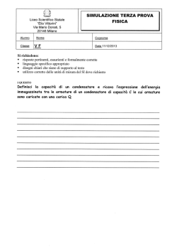 o SIMULAZIONE TERZA PROVA - Liceo Scientifico Elio Vittorini