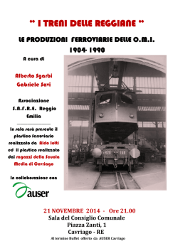 “ I TRENI DELLE REGGIANE “