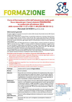 fica e idoneit&agrave; per i lavori elettrici PES/PAV/PEI, in
