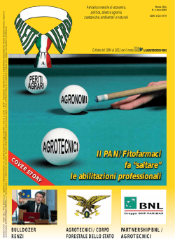 Il PAN/Fitofarmaci fa &ldquo;saltare&rdquo; le abilitazioni professionali