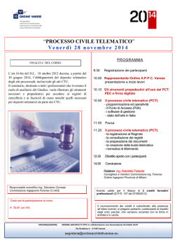 Scarica programma - Ordine degli Architetti Ppc Varese