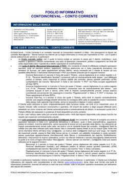FOGLIO INFORMATIVO CONTOINCREVAL &ndash; CONTO