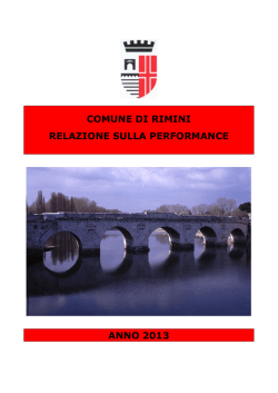 COMUNE DI RIMINI RELAZIONE SULLA PERFORMANCE ANNO