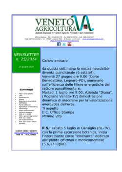 NEWSLETTER n. 25/2014