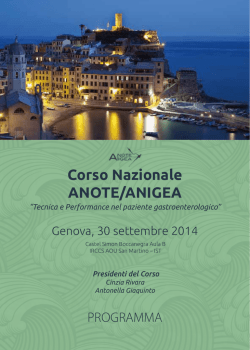 Corso Nazionale ANOTE/ANIGEA