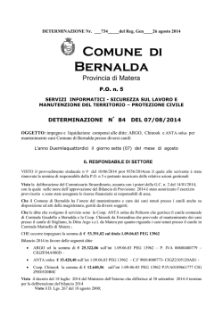 determina nr 734 del reg. gen 26-08-2014