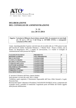 DELIBERAZIONE DEL CONSIGLIO DI AMMINISTRAZIONE N. 11