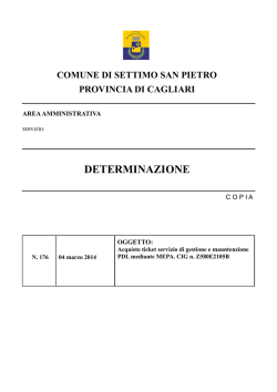 DETERMINAZIONE
