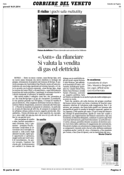 da rilanciare Si valuta la vendita di gas ed elettricit&agrave;