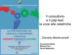 Il consultorio e il pap-test: la voce alle ostetriche