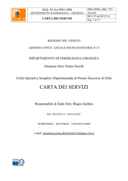 CARTA DEI SERVIZI