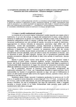 Sira GROSSO - Forum di Quaderni Costituzionali