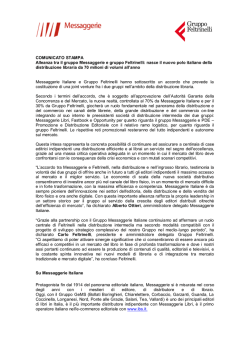 COMUNICATO STAMPA