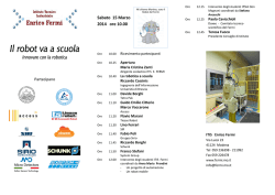 "Il robot va a scuola" Innovare con la robotica