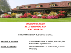 24-25 settembre al Royal Park