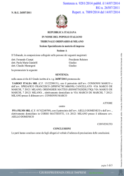 scarica la sentenza - Giurisprudenza delle imprese