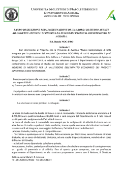 universit&agrave; degli studi di napoli federico ii bando di selezione per l