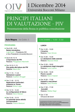 Programma - Universit&agrave; Bocconi