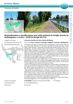 POR PIA Navigli V8-V16 - Est Ticino Villoresi