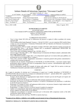Bando Selezione Esperti OBA Acconciatura Caselli a.s. 2014_15