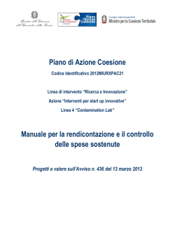 Manuale rendicontazione PAC Start