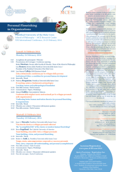 Call for Papers (860Kb pdf) - Pontificia Universit&agrave; della Santa Croce