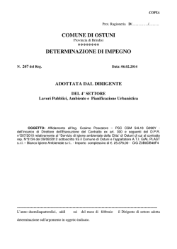 COMUNE DI OSTUNI ******** DETERMINAZIONE DI IMPEGNO
