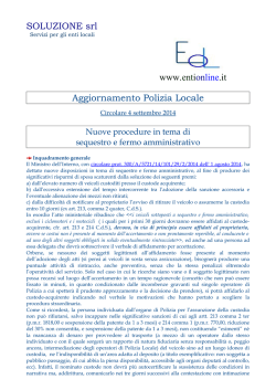SOLUZIONE srl www.entionline.it Aggiornamento Polizia Locale