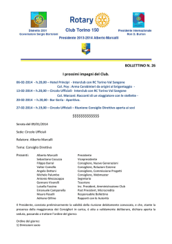 Gennaio 2014 - Rotary Club Torino 150