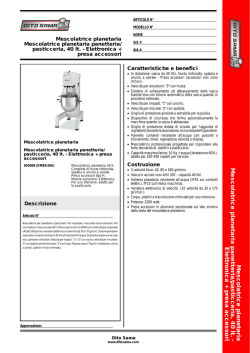 Mescolatrice planetaria panetteria/pasticceria, 40 lt.