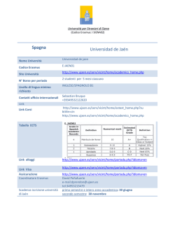 Universidad de Ja&eacute;n - Universit&agrave; per Stranieri di Siena